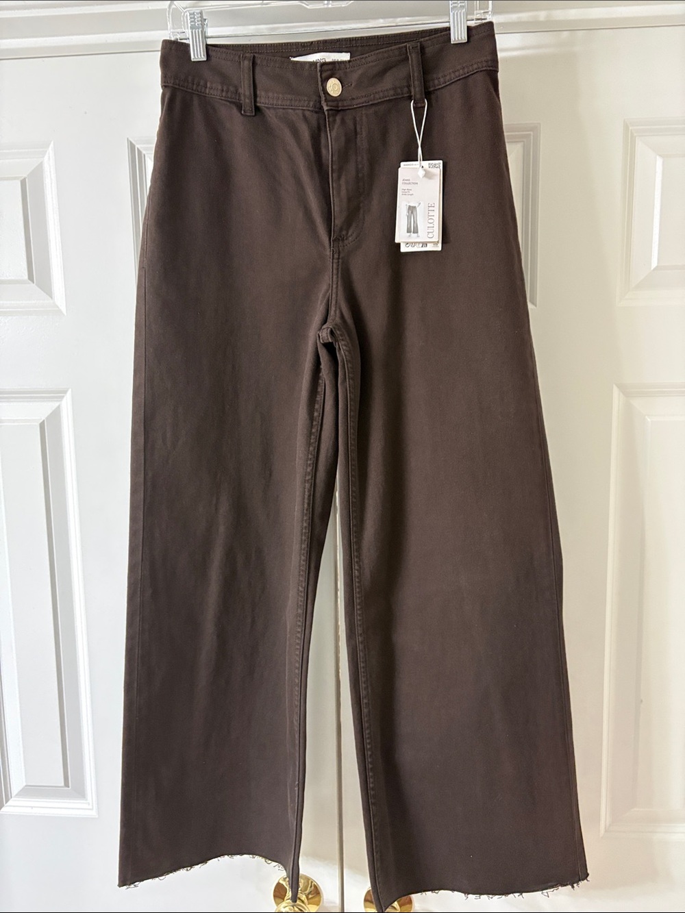 NWT! Mango MNG Catherine Culotte Jeans. Brown Color. Size 38/6. NEW!